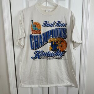 Vintage 1996 Kentucky Wildcats NCAA Final Four Champions T-Shirt Logo 7 Large